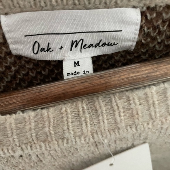 Oak + Meadow Teddy Bear Scoop Neck Long Sleeve Pullover Sweater Size Medium - Picture 7 of 7